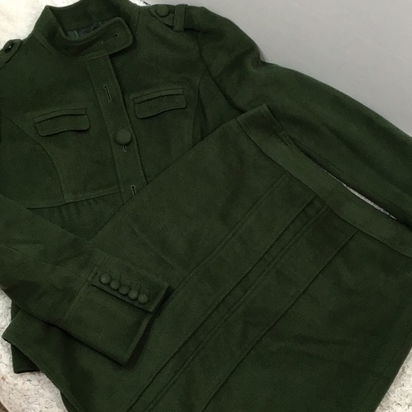 Ann Taylor rabbit blend forest green skirt set 4 - Picture 11 of 12